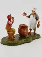 Krippenfigur Gastwirt und Gast – 6cm