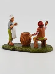 Krippenfigur Gastwirt und Gast – 6cm