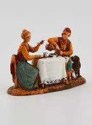 Krippenfigur Paar am Tisch – 6cm