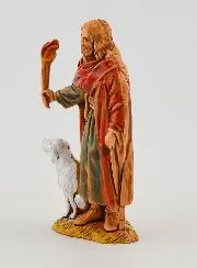 Krippenfigur Nachtwächter und sein Hund – 6 cm