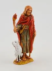 Krippenfigur Nachtwächter und sein Hund – 6 cm