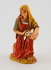 Krippenfigur Waschfrau mit Korb – 6 cm