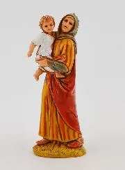Krippenfigur Frau die ihr Kind Trägt – 6 cm