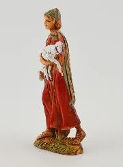 Krippenfigur Hirte mit seinen Lämmern – 6cm