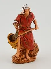 Krippenfigur Fischer mit Kescher – 6cm