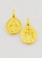 Wundertätige Medaille aus Silber 18 Karat Vergoldet – 16mm