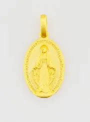 Wundertätige Medaille aus Silber 18 Karat Vergoldet – 16mm