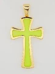 Kreuz-Anhänger 4cm – Grün