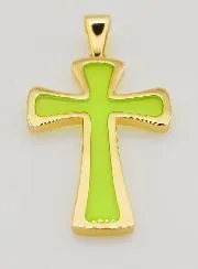 Kreuz-Anhänger 4cm – Grün