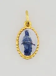 Medaille mit Gedrehtem Rand 15mm – Schwarze Madonna
