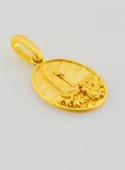 Anhänger der Muttergottes von Fatima aus Silber 18 Karat Vergoldet – 16mm