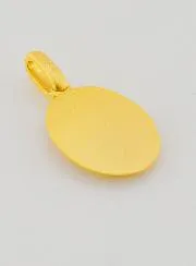 Anhänger der Muttergottes von Fatima aus Silber 18 Karat Vergoldet – 16mm