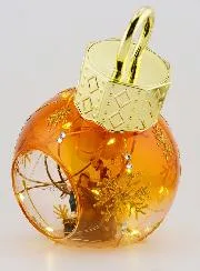 Leuchtende Weihnachtskugel Krippe – 12cm