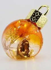 Leuchtende Weihnachtskugel Krippe – 12cm