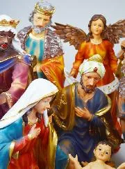 Große Vollständige Weihnachtskrippe mit 11 Figuren – 45cm