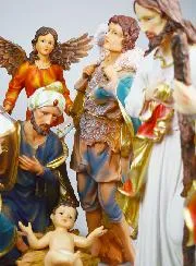 Große Vollständige Weihnachtskrippe mit 11 Figuren – 45cm