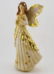 Glitzernder Goldfarbener Betender Engel – 20cm