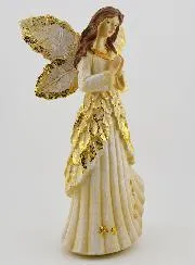 Glitzernder Goldfarbener Betender Engel – 20cm