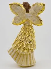 Glitzernder Goldfarbener Betender Engel – 20cm