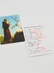 Gebetskarte hl Franziskus (in Französisch)