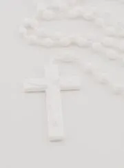 Rosenkranz Kunststoff Weiss
