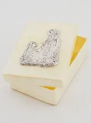 Rosenkranzdose Perlmutt und Silber