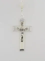Rosenkranz Modeschmuck Weiss
