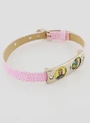 Heiligen Armband Leder rosa