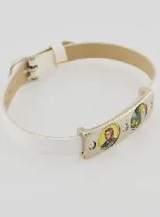 Lederarrmband Weiss