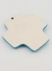 Keramikkreuz Christus Blau