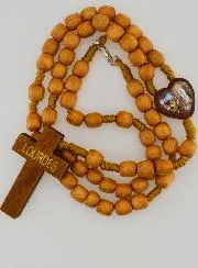 Rosenkranz Kette aus Holz