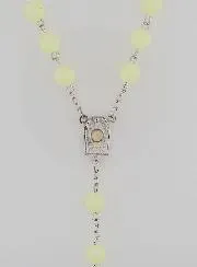 Rosenkranz Leuchtend Fluoreszierend Silberfarbene Kette