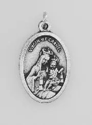 Christliche Scapular Medaille silberfarben