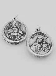 Christliche Scapular Medaille silberfarben