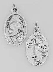 Medaille Papst Johannes Paul II. silberfarben