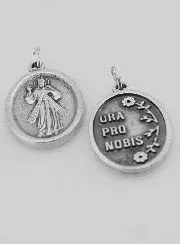 Medaille Barmherzigkeit Jesus Christus silberfarben