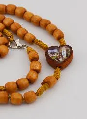 Holzrosenkranz Herz Lourdes