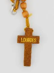 Holzrosenkranz Herz Lourdes