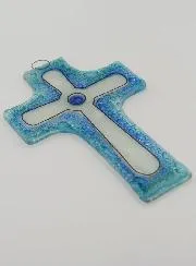 Kreuz Erstkommunion Handwerk aus Glas