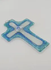 Kreuz Erstkommunion Handwerk aus Glas