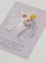 Karte zur Taufe Gottesmutter mit Engel