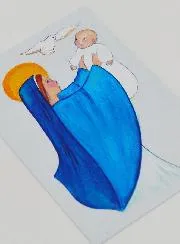 Karte zur Taufe - Weihe an Maria