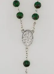 Rosenkranz Perlmutt Grün von Lourdes