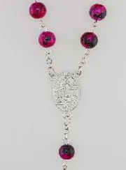 Rosenkranz Perlmutt Strass Rosa