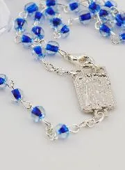 Kinderrosenkranz blaue Perlen Bonbon Dose