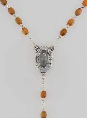 Lourdes Rosenkranz Olivenholz mit Lourdeswasser