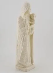 Figur Jungfrau Maria mit Mantel Elfenbeinfarben