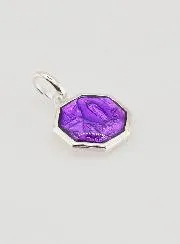 Medaille Unsere Liebe Frau von Lourdes 11mm - violett