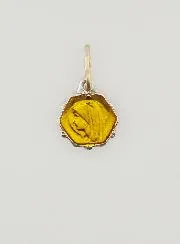 Medaille Jungfrau Maria 8mm - gelb