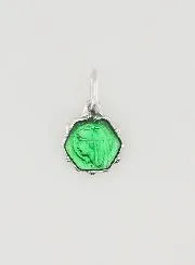 Medaille Jungfrau Maria 8mm - Grün